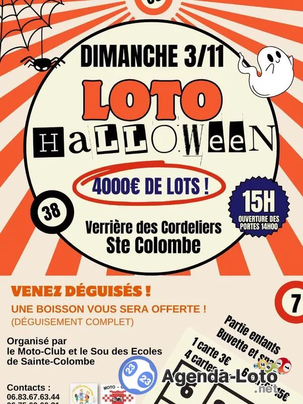 Loto de Halloween-Sou des Écoles et Moto-Club