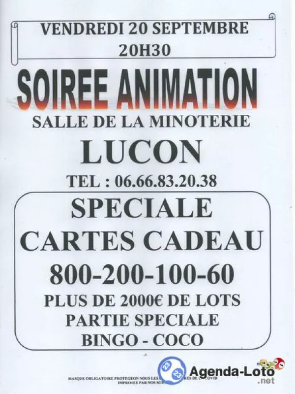 Soirée Animation Loto Spéciale Carte Cadeau