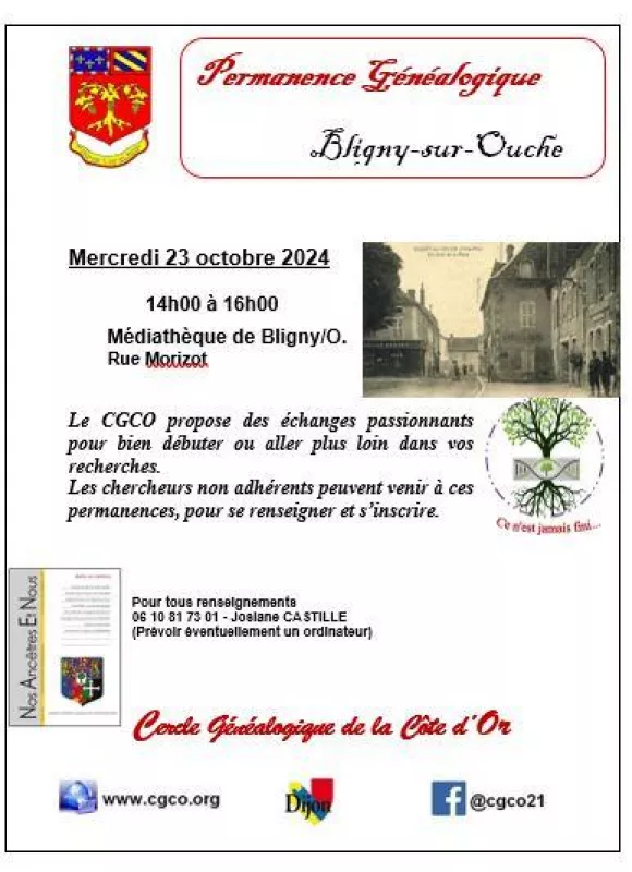 Permanence Généalogique Bligny sur Ouche