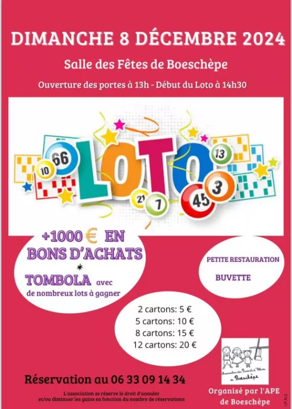 Loto Association des Parents d'Élèves de Boeschepe