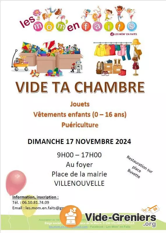 Vide Ta Chambre (Jouets, Vêtements Enfants et Puériculture)