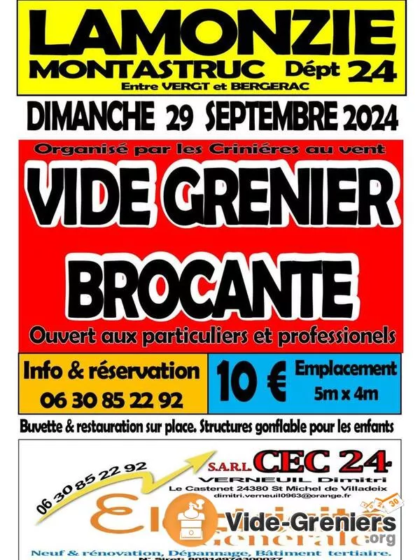 Vide Grenier Brocante Lamonzie Montastruc