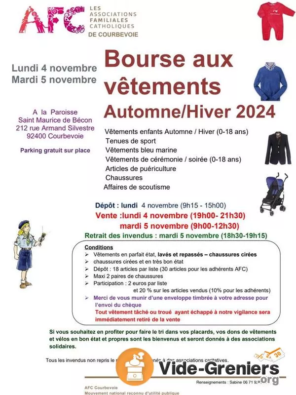 Bourse Aux Vêtements Afc Automne-Hiver , Puériculture