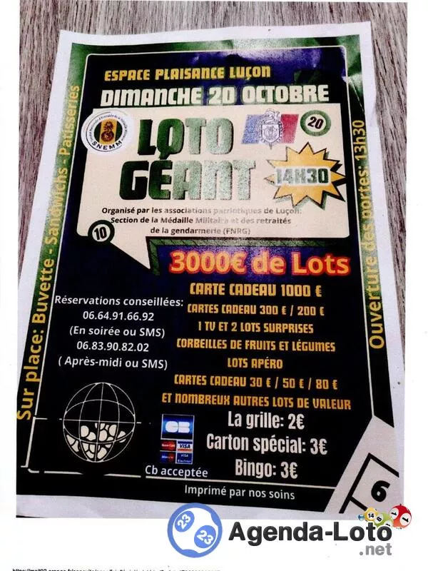 Loto Gèant Organisé par les Associations Patriotiques de Luç