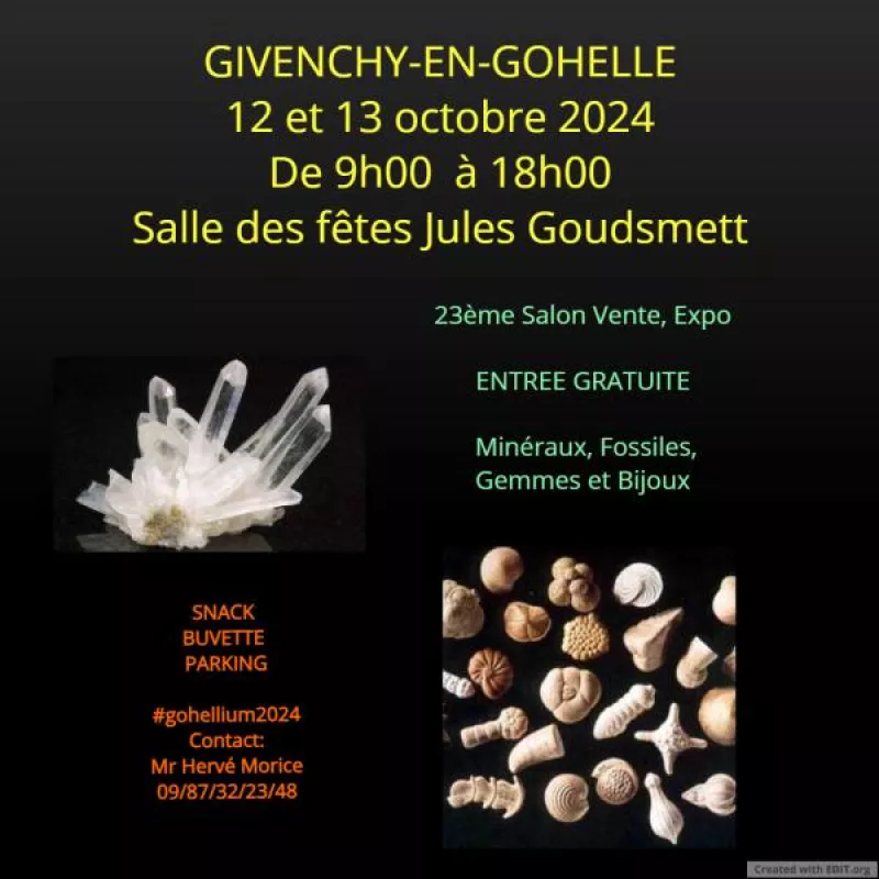 23Ème Salon Vente et Exposition Minéraux Fossiles