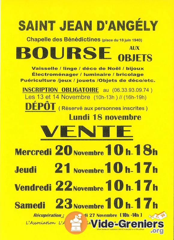 Bourse Aux Objets 2024