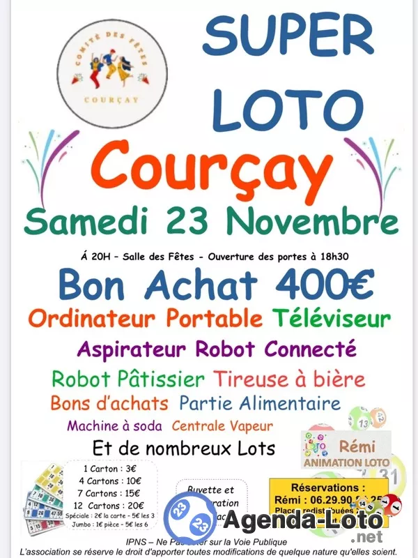 Super Loto du Comité des Fêtes Animé par Rémi