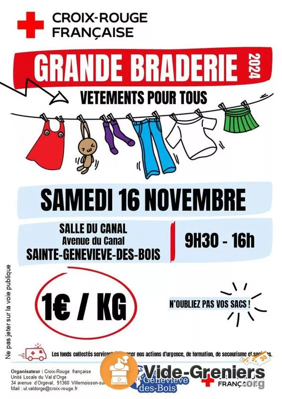 Grande Braderie de Vêtements de la Croix-Rouge Française