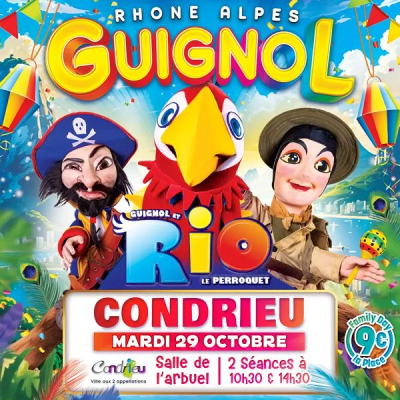 Guignol Rhône Alpes et Rio le Majestueux Perroquet