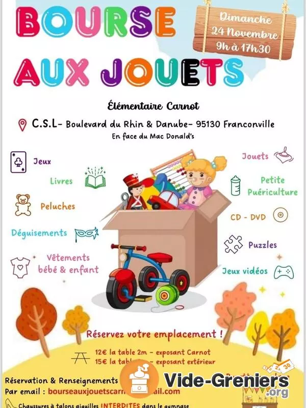 Bourse Aux Jouets Elémentaire Carnot