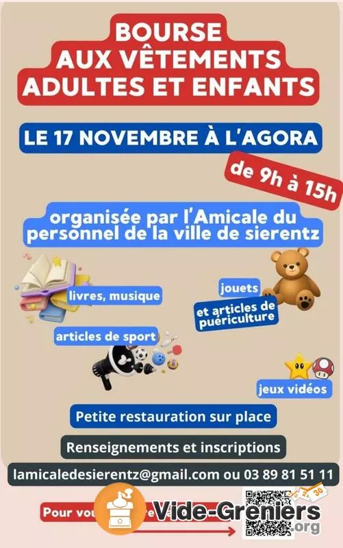 Bourses Aux Vêtements Adultes , Enfants, Jouets et Livres...