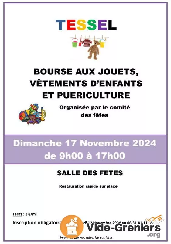 Bourse Aux Vêtements d'Enfants, Jouets et Puériculture