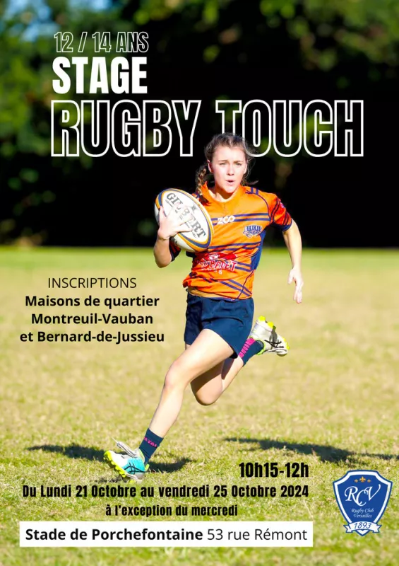 Stage Rugby Touch 12/14 Ans et 15/17 Ans