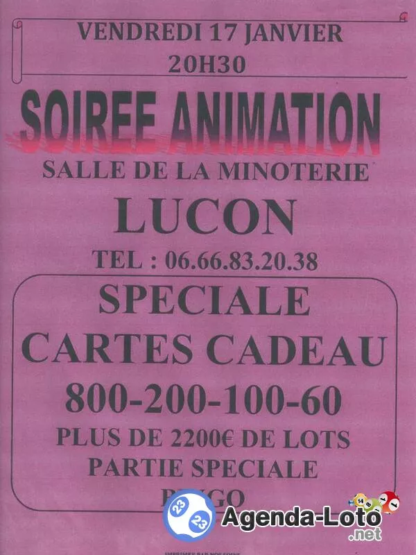 Soirée Animation Loto