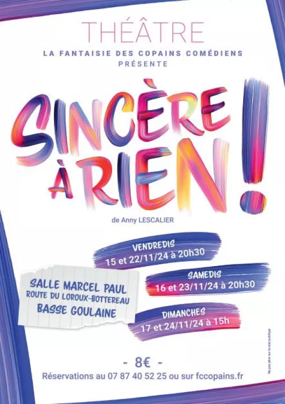 Théâtre «Sincère à Rien» d'Anny Lescalier