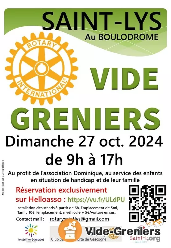 Vide Grenier Rotary Club de Saint-Lys