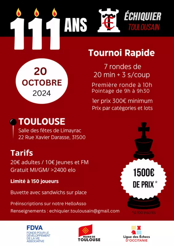 Les 111 Ans de l'Echiquier Toulousain