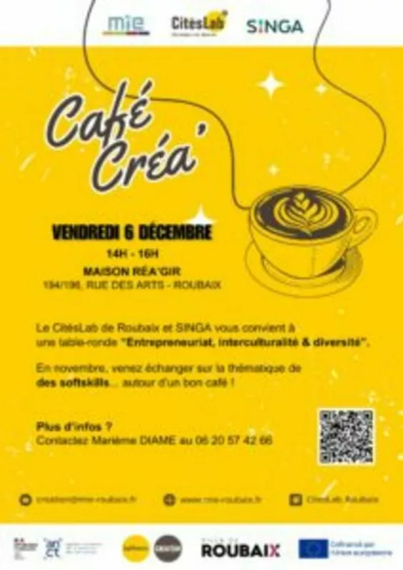 Café Créa'- Table Ronde «Entrepreneuriat, Interculturalité, Diversité»