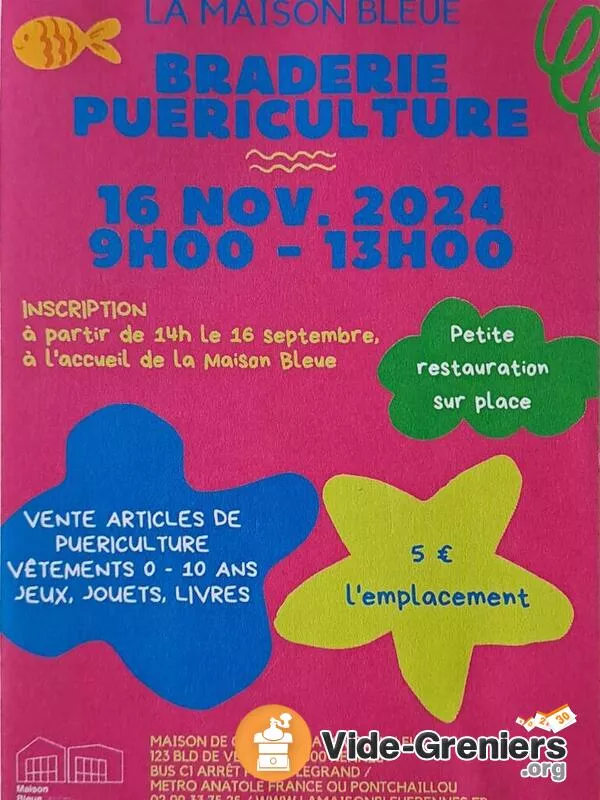 Braderie Puericulture Maison Bleue