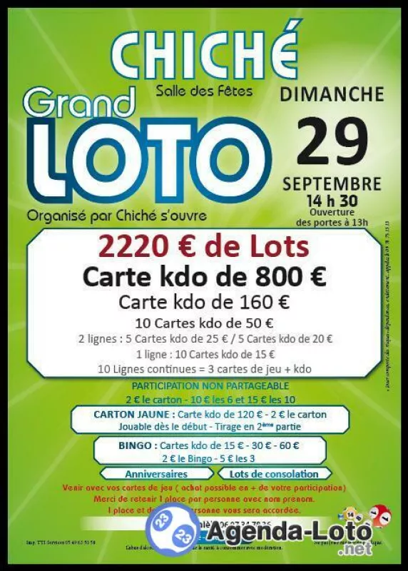 Grand Loto de Chiché s'Ouvre