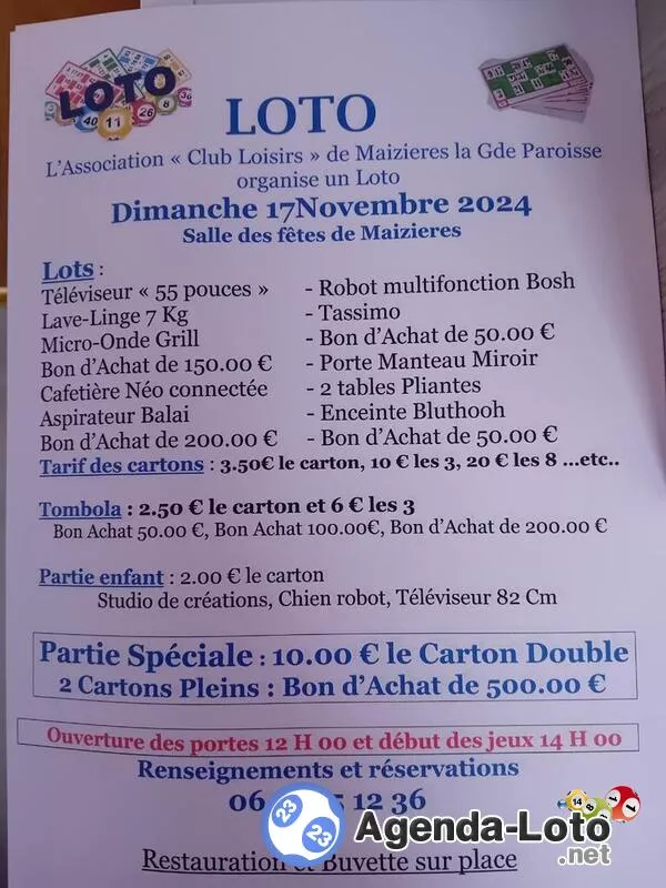 1Er Loto Club Loisirs