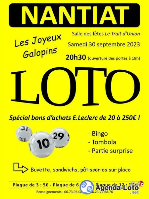 Loto de l'Association (Les Joyeux Galopins)