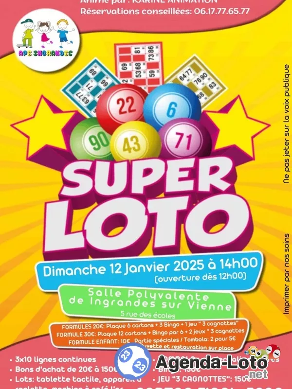 Loto Ape Ingrandes Animé par Karine Animation