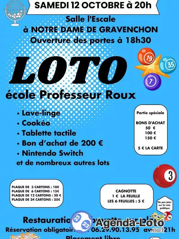 Loto École Professeur Roux