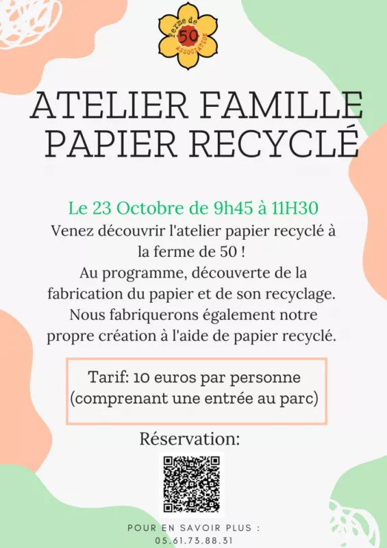 Atelier Fabrication Papier Recyclé