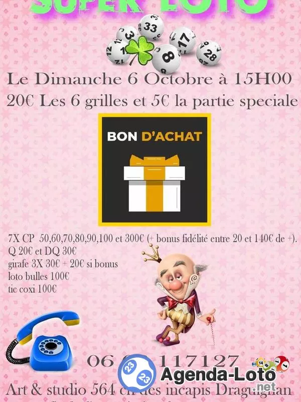 Loto à Draguignan avec Bon d'Achats Carrefour