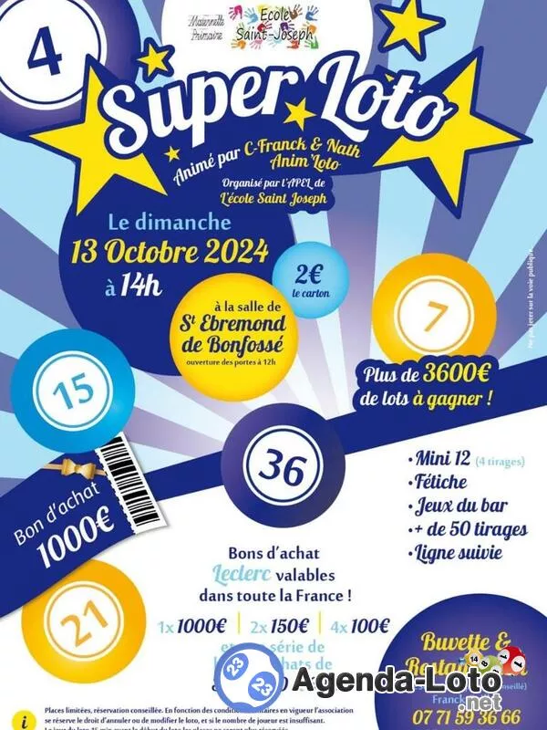 Hyper Loto Organise par Ecole St Joseph