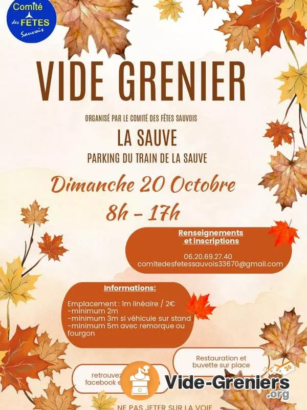 Vide Grenier d'Automne du Comité des Fêtes Sauvois