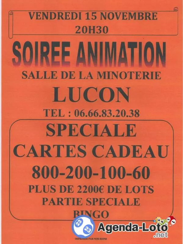 Soirée Animation Loto