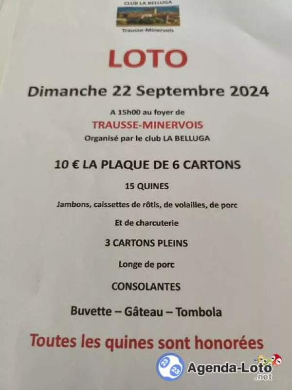 Loto Organisé par la Belluga