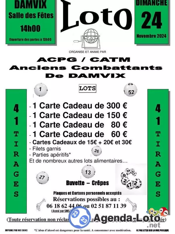 Loto des Acpg-Catm Anciens Combattants de Damvix