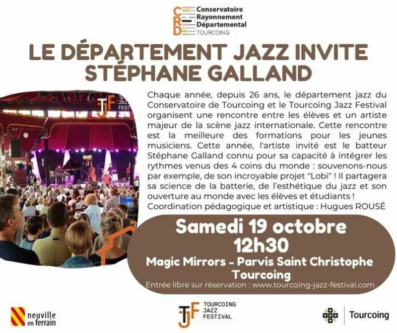 Le Département Jazz Invite Stéphane Galland, Batteur