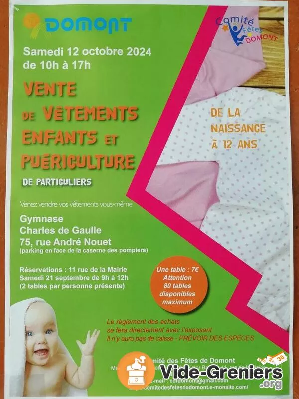 Vente de Vêtements Enfant et Puéricultures