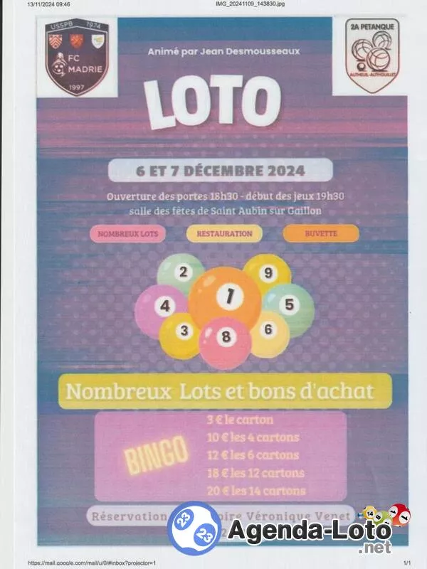 Loto 2A Pétanque-Fc Madrie