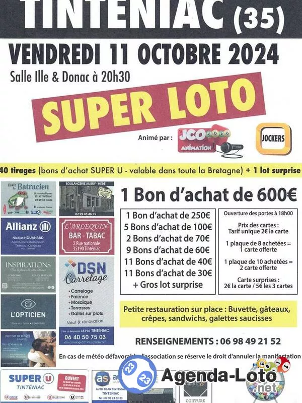 Super Loto Equipage Jpb Tinténiac avec Jco