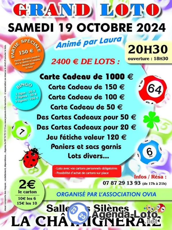 Grand Loto Organise par L 'Association Ovia