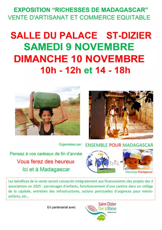 Exposition “Richesses de Madagascar” et Vente d'Artisanat