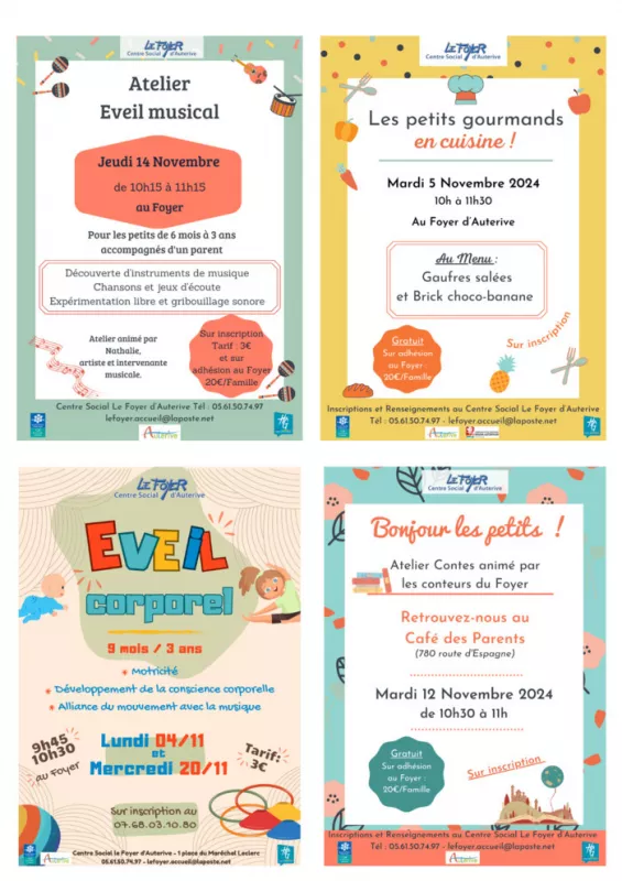 Ateliers 0-3 Ans/Centre Social le Foyer d'Auterive