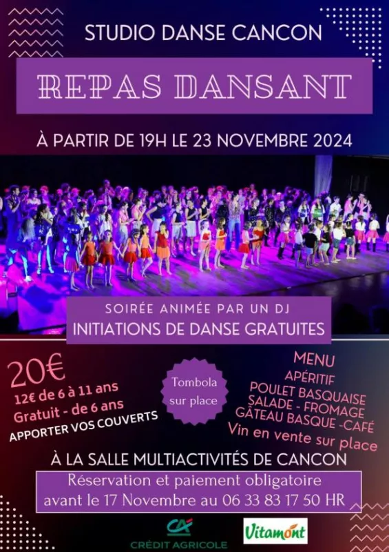 Repas Dansant avec Initiations de Danse et Dj