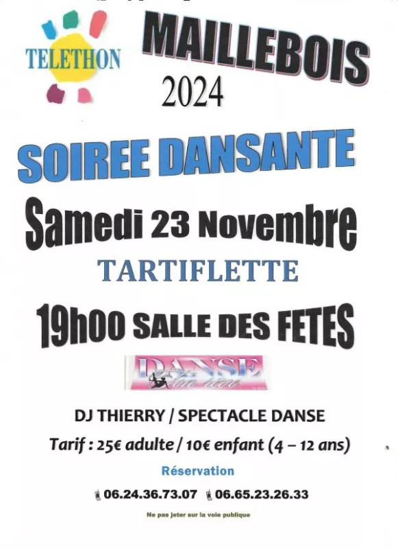 Soiree Dansante Tartiflette du Telethon