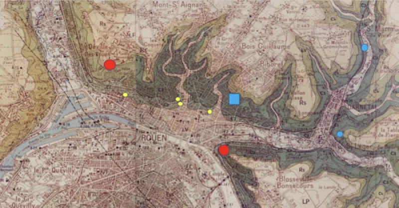 Circuit : Rouen Paysage et Géologie, Sources, Fontaines et Belvédères