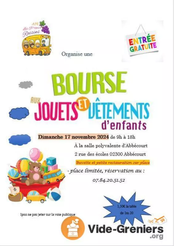 Bourse Aux Jouets ,Vêtements d'Enfants et Puériculture