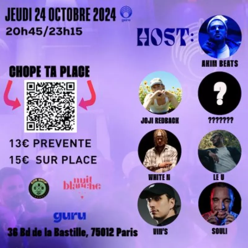 Guru Party (Souli, Joji, Akim Beats, le U, Vin'S, White N + Guest)