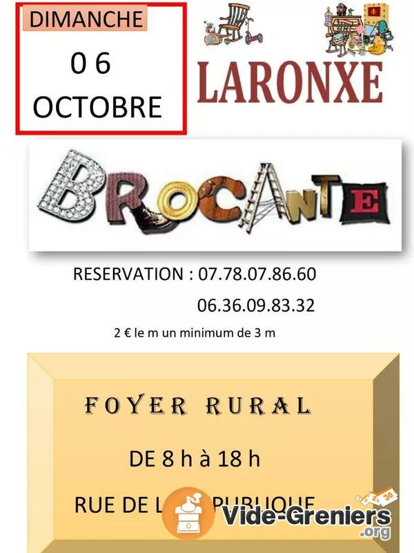 Brocante du Foyer Rural de Laronxe