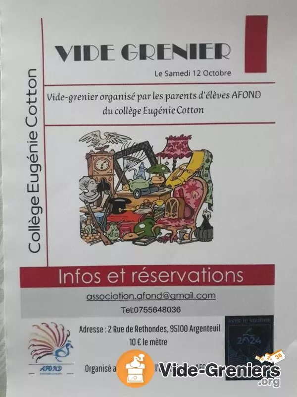 Vide Grenier-Venez Aider à Financer 2 Voyages Scolaires