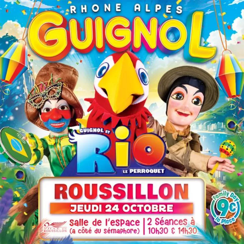 Guignol Rhône Alpes et Rio le Majestueux Perroquet